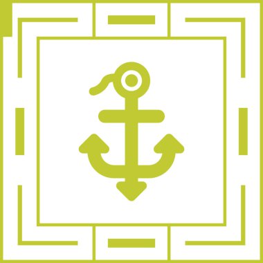 Çapa simgesi soyut arkaplanda izole edildi