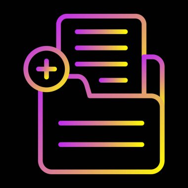 belge dosya belgesi simgesi renk arkaplanı üzerinde izole edilmiş ince çizgi çizimi