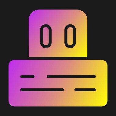 Siyah arkaplanda izole edilmiş renk çizgisi elektrik karıştırıcı simgesi. Mutfak blenderi. Değişken rastgele dinamik şekiller. vektör.