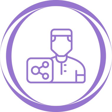 Modern doktor simgesinin vektör çizimi