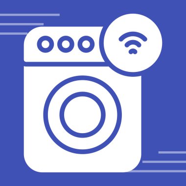 çamaşır makinesi simgesi soyut arkaplanda izole