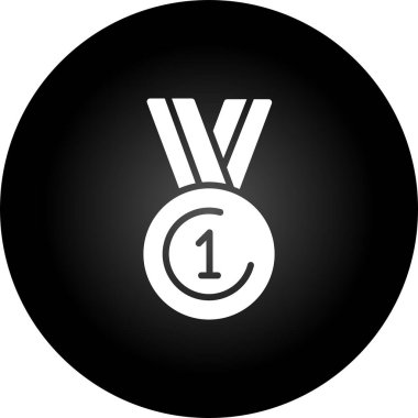 Moda stili izole edilmiş arka planda madalya simgesi