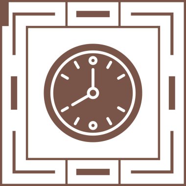 Saat simgesinin vektör illüstrasyonu