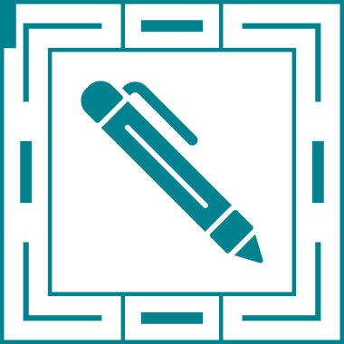 Bir kalem simgesinin vektör illüstrasyonu