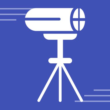 teleskop simgesi vektör illüstrasyonu