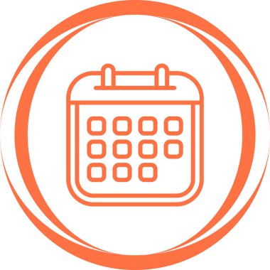 Takvim simgesi vektör illüstrasyonu