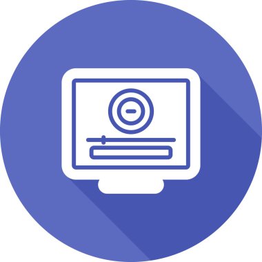 Masaüstü Bilgisayar Web simgesi vektör çizimi