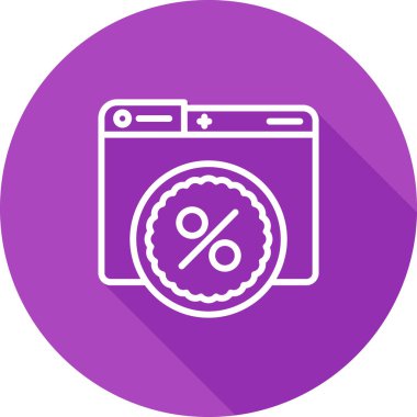 İndirim. Web simgesi basit illüstrasyon