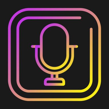 microphone icon web simple illustration