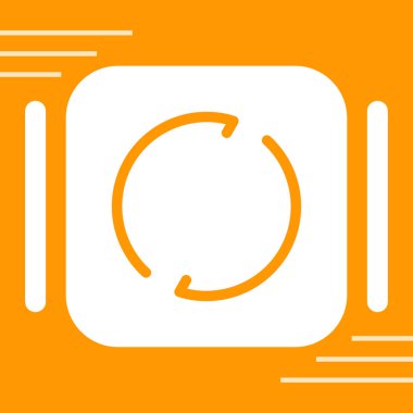 Tek izole edilmiş ikon turuncusunun vektör illüstrasyonu