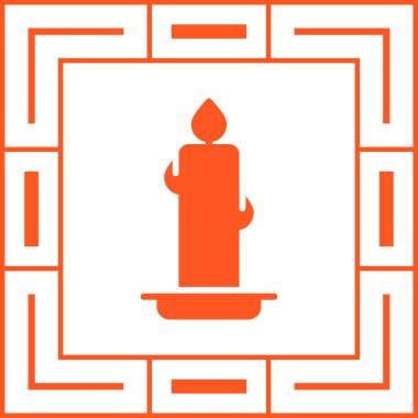 Moda biçimi izole edilmiş arkaplanda mum simgesi