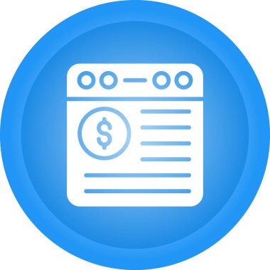 Dolar işaretli para simgesinin vektör illüstrasyonu