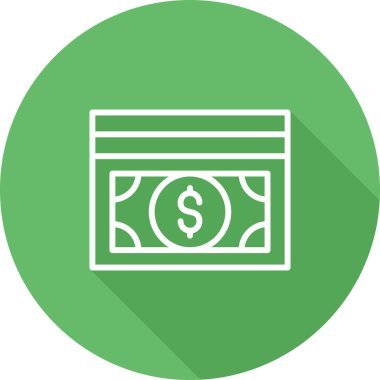 Dolar vektör dairesi renk ikonu tasarımı