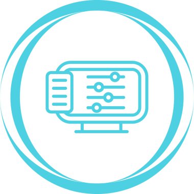 Masaüstü Bilgisayar Web simgesi vektör çizimi