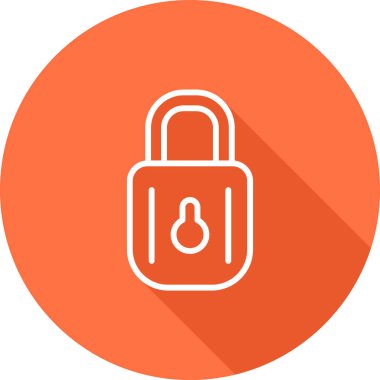 düz vektör simgesini kilitle