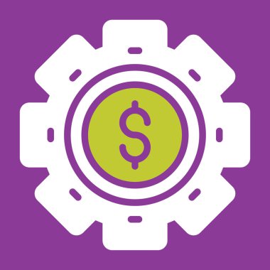 Dolar işareti simgesi, vektör çizimi