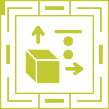 Bir kutu simgesinin vektör illüstrasyonu