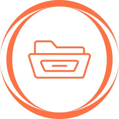  Dosya Dizini Aç. çizgi vektör illüstrasyonu