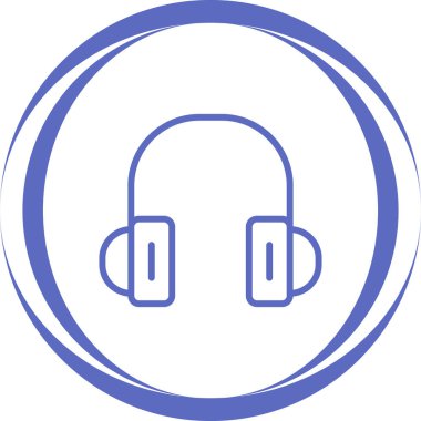 Kulaklık. Web simgesi basit illüstrasyon