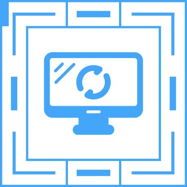 Bilgisayar. Web simgesi basit illüstrasyon