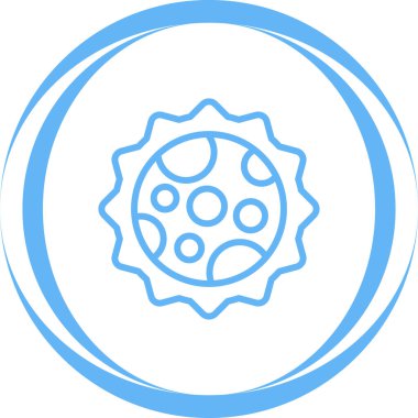 Moda biçimi izole edilmiş arkaplanda atom simgesi