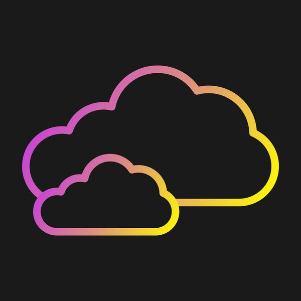 иконка облака на абстрактном фоне