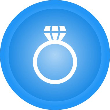 Elmas halka simgesi mavi vektörü