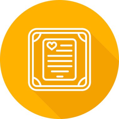 Aşk kitabı. Web simgesi basit illüstrasyon