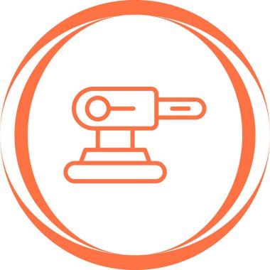 Modern b 'nin vektör çizimi mikroskop simgesinden yoksun