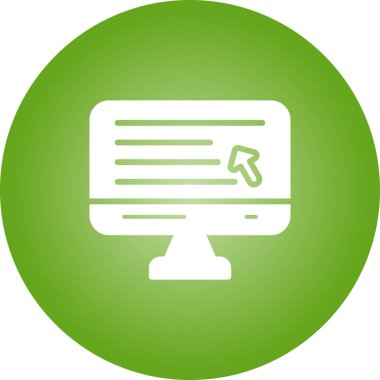 Masaüstü Bilgisayar Web simgesi vektör çizimi