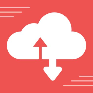 bulut gönderme simgesi vektör çizimi