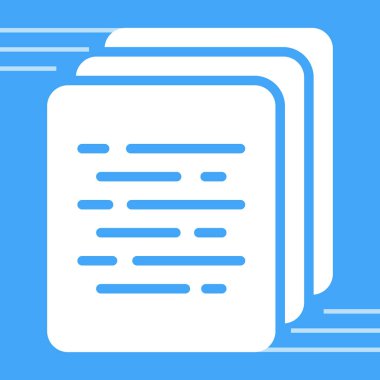 Belge. Web simgesi basit illüstrasyon