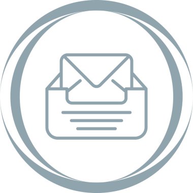 zarf e- posta simgesi, vektör illüstrasyonu