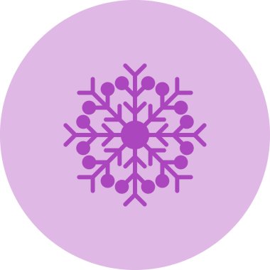 Kar Tanesi yassı ikonu, vektör çizimi. Kış sembolü