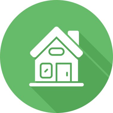 ev vektörü düz renk simgesi