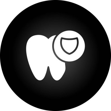 Diş ikonu. Web tasarımı için diş vektörü simgesinin vektör illüstrasyonu