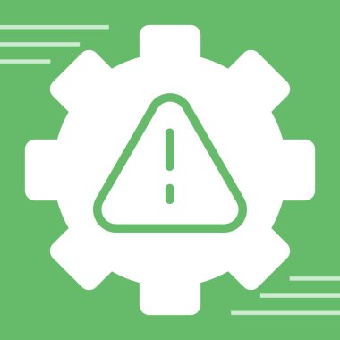 Hata ayarı vektör simgesi. biçim düz sembol, beyaz renk, yuvarlak açılar, mavi arkaplan