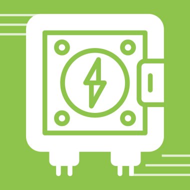 yeşil elektrikli araba simgesi