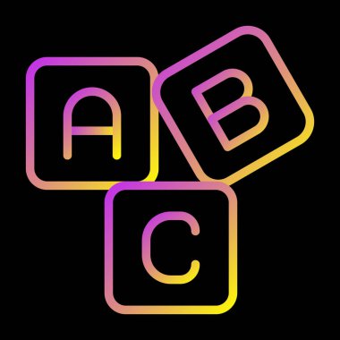 alfabe blokları simge tasarımı