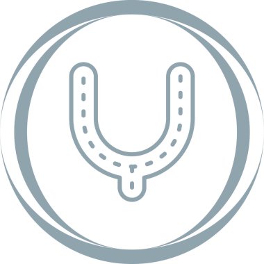 Mıknatıs simgesi. Ağ için at nalı vektör simgelerinin özet çizimi