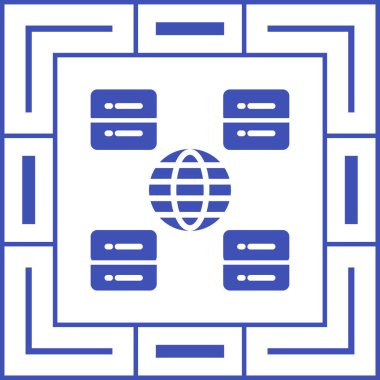 sunucu simgesi. Web için sunucu vektör simgelerinin basit illüstrasyonu