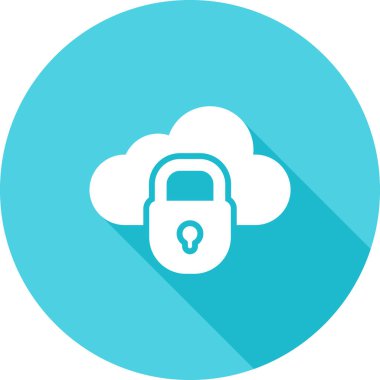 Bulut hesaplama simgesi. düz dizayn