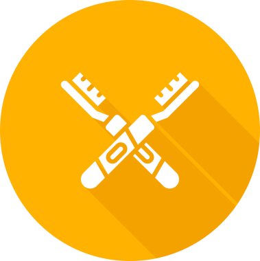 çapraz ve balyoz vektör simgesi