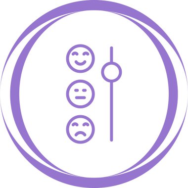 Benzersiz duygu simgeleri vektör çizgisi simgesi