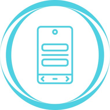 Cep telefonu simgesinin vektör illüstrasyonu