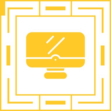 Masaüstü Bilgisayar Web simgesi vektör çizimi