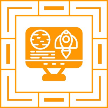 roket ikonu vektör illüstrasyonu