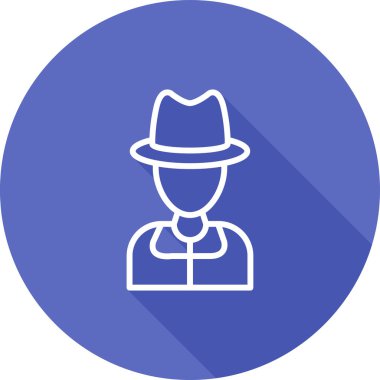 Adamım. Web simgesi basit illüstrasyon