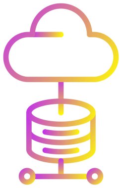 Sunucu. Web simgesi basit illüstrasyon