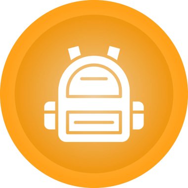 sırt çantası simgesi, vektör illüstrasyonu